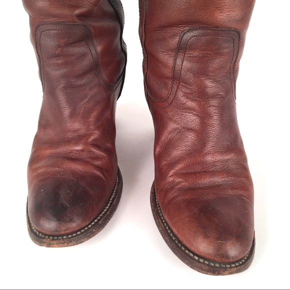 FRYE Taylor Over the Knee Dark Brown Leather Boots - Picture 7 of 8